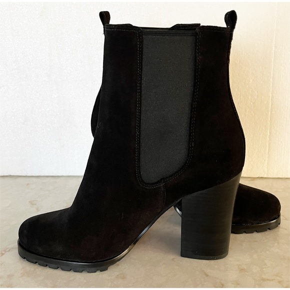 Coach Odelle Black Suede High Heel Ankle Boots 7 NWT - Picture 7 of 10